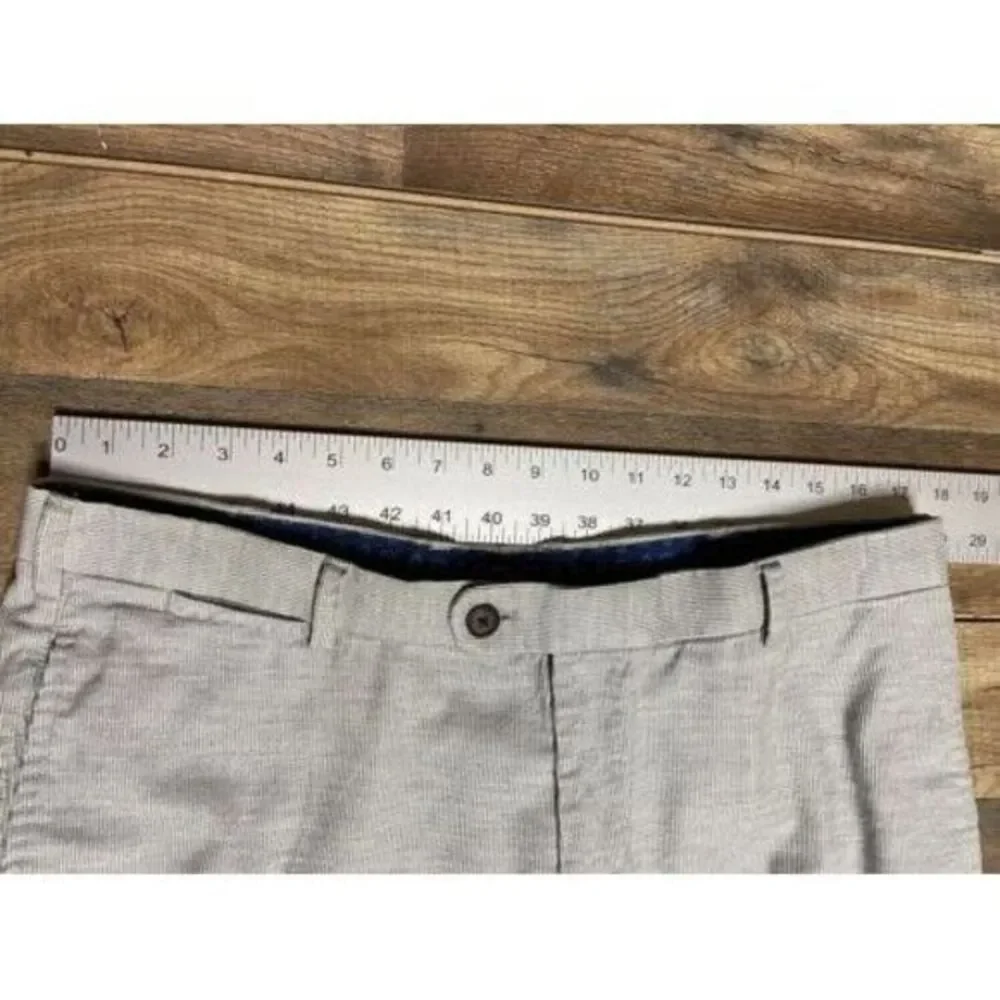 Peter Millar Pants Mens 35x30 Light Gray Corduroy Chino Casual Workwear Straight
